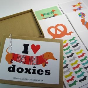 Set of 11 I Love Doxies Assorted Blank Cards